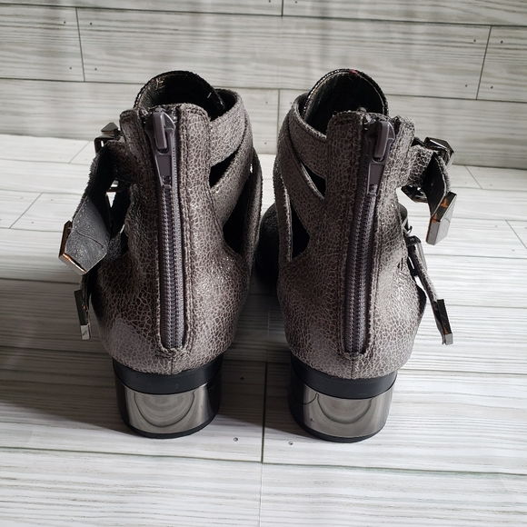 Vintage by Jeffrey Campbell Everly Metallic Ankle Boots - Picture 4 of 7